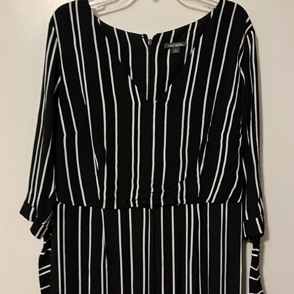 Black and White Pin Stripe Romper by wild fable - Picture 3 of 5